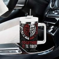 Maori Hongi Toitu Te Tiriti Tumbler With Handle Tangata Tiriti Stand With Tangata Whenua LT7 - Polynesian Pride