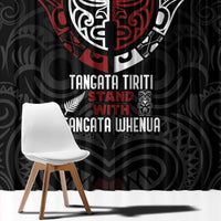 Maori Hongi Toitu Te Tiriti Window Curtain Tangata Tiriti Stand With Tangata Whenua LT7 - Polynesian Pride