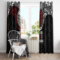 Maori Hongi Toitu Te Tiriti Window Curtain Tangata Tiriti Stand With Tangata Whenua LT7 - Polynesian Pride