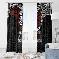 Maori Hongi Toitu Te Tiriti Window Curtain Tangata Tiriti Stand With Tangata Whenua LT7 - Polynesian Pride