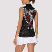 Maori Hongi Toitu Te Tiriti Women Sleeveless Polo Shirt Tangata Tiriti Stand With Tangata Whenua LT7 - Polynesian Pride