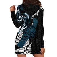 New Zealand Tui Bird Hoodie Dress Maori Kowhaiwhai LT7 - Polynesian Pride