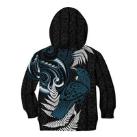 New Zealand Tui Bird Kid Hoodie Maori Kowhaiwhai LT7 - Polynesian Pride