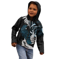 New Zealand Tui Bird Kid Hoodie Maori Kowhaiwhai LT7 - Polynesian Pride