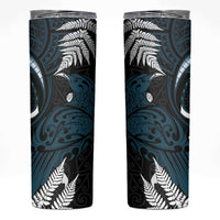 New Zealand Tui Bird Skinny Tumbler Maori Kowhaiwhai LT7 Teal - Polynesian Pride