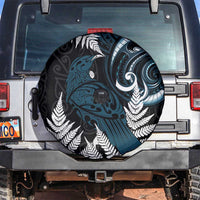 New Zealand Tui Bird Spare Tire Cover Maori Kowhaiwhai LT7 Teal - Polynesian Pride