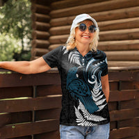 New Zealand Tui Bird Women Polo Shirt Maori Kowhaiwhai LT7 - Polynesian Pride