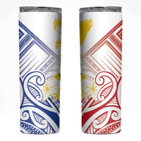 Philippines Tribal Sun Personalized Skinny Tumbler Hunting Eagle