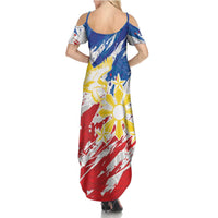 Personalized Filipino Sun and Stars Family Matching Summer Maxi Dress and Hawaiian Shirt Grunge Vibes LT7 - Polynesian Pride