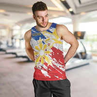 Personalized Filipino Sun and Stars Men Tank Top Grunge Vibes