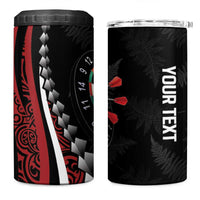 Personalized New Zealand Darts 4 in 1 Can Cooler Tumbler Kowhaiwhai Whero Koiri - Manaia LT7 One Size: 16 oz Red - Polynesian Pride