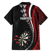 Personalized New Zealand Darts Hawaiian Shirt Kowhaiwhai Whero Koiri - Manaia LT7 - Polynesian Pride
