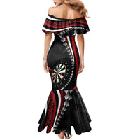 Personalized New Zealand Darts Mermaid Dress Kowhaiwhai Whero Koiri - Manaia LT7 - Polynesian Pride