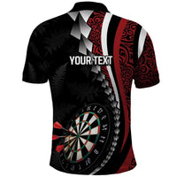 Personalized New Zealand Darts Polo Shirt Kowhaiwhai Whero Koiri - Manaia LT7 - Polynesian Pride