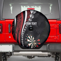 Personalized New Zealand Darts Spare Tire Cover Kowhaiwhai Whero Koiri - Manaia LT7 - Polynesian Pride