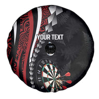 Personalized New Zealand Darts Spare Tire Cover Kowhaiwhai Whero Koiri - Manaia LT7 - Polynesian Pride