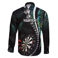 Personalized New Zealand Darts Family Matching Short Sleeve Bodycon Dress and Hawaiian Shirt Paua Shell Koiri - Manaia LT7 - Polynesian Pride