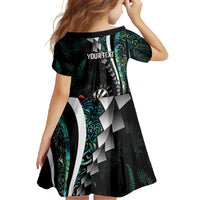 Personalized New Zealand Darts Family Matching Tank Maxi Dress and Hawaiian Shirt Paua Shell Koiri - Manaia LT7 - Polynesian Pride