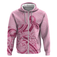 Aotearoa Maori Hoodie Pink Fern Ribbons - Polynesian Pride