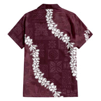 Hawaii Aloha Family Matching Long Sleeve Bodycon Dress and Hawaiian Shirt Champange Quilt Patch Work Mix Plumeria Lei LT7 - Polynesian Pride