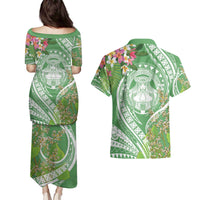 Aloha Molokai Island Couples Matching Puletasi and Hawaiian Shirt Hawaii Pua Kukui LT7 - Polynesian Pride