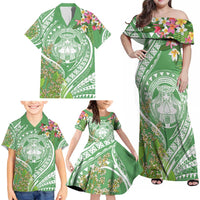 Aloha Molokai Island Family Matching Off Shoulder Maxi Dress and Hawaiian Shirt Hawaii Pua Kukui LT7 - Polynesian Pride
