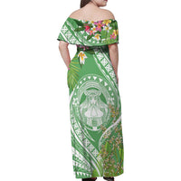 Aloha Molokai Island Family Matching Off Shoulder Maxi Dress and Hawaiian Shirt Hawaii Pua Kukui LT7 - Polynesian Pride