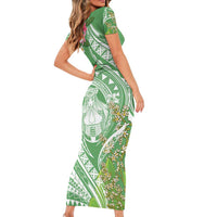 Aloha Molokai Island Family Matching Short Sleeve Bodycon Dress and Hawaiian Shirt Hawaii Pua Kukui LT7 - Polynesian Pride