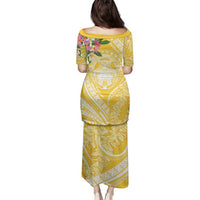 Aloha Hawaii Oahu Family Matching Puletasi and Hawaiian Shirt Wahine with Ilima Lei LT7 - Polynesian Pride