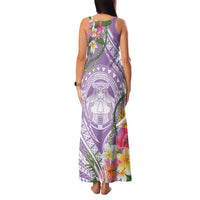 Aloha Hawaii Kauai Family Matching Tank Maxi Dress and Hawaiian Shirt Frangipani Mix Mokihana Lei LT7 - Polynesian Pride
