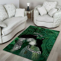 New Zealand Aroha Koe Mama Area Rug Maori Hongi - Pounamu