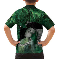 New Zealand Aroha Koe Mama Family Matching Short Sleeve Bodycon Dress and Hawaiian Shirt Maori Hongi - Pounamu LT7 - Polynesian Pride