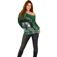 New Zealand Aroha Koe Mama Off Shoulder Sweater Maori Hongi - Pounamu LT7 - Polynesian Pride