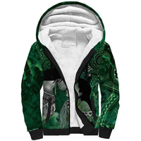 New Zealand Aroha Koe Mama Sherpa Hoodie Maori Hongi - Pounamu LT7 Unisex Green - Polynesian Pride