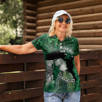 New Zealand Aroha Koe Mama Women Polo Shirt Maori Hongi - Pounamu LT7 - Polynesian Pride