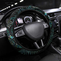 Kia Hara Te reo Maori Steering Wheel Cover Manaia Moko Mix Paua Shell