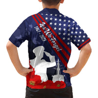 Pearl Harbor Remembrance Day Family Matching Short Sleeve Bodycon Dress and Hawaiian Shirt Poppy Mix Style LT7 - Polynesian Pride