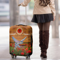 Cook Islands ANZAC Day Personalised Luggage Cover with Poppy Field LT9 - Polynesian Pride