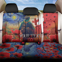 Tonga ANZAC Day Personalised Back Car Seat Cover Soldier Te Tau Manatui Kinautolu with Poppy Field LT9 One Size Art - Polynesian Pride