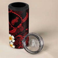 Hawaii Ni'ihau Islands Pacific Plumeria 4 in 1 Can Cooler Tumbler Red Polynesian Tattoo LT9 - Polynesian Pride