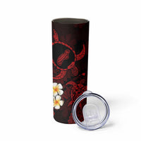 Hawaii Ni'ihau Islands Pacific Plumeria Skinny Tumbler Red Polynesian Tattoo LT9 - Polynesian Pride