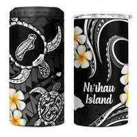 Hawaii Ni'ihau Islands Pacific Plumeria 4 in 1 Can Cooler Tumbler White Polynesian Tattoo LT9 One Size: 16 oz White - Polynesian Pride