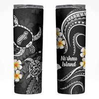Hawaii Ni'ihau Islands Pacific Plumeria Skinny Tumbler White Polynesian Tattoo LT9 White - Polynesian Pride