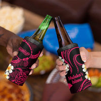 Hawaii Molokai Islands Pacific Plumeria 4 in 1 Can Cooler Tumbler Pink Polynesian Tattoo LT9 - Polynesian Pride