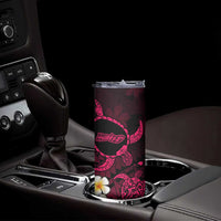 Hawaii Molokai Islands Pacific Plumeria Skinny Tumbler Pink Polynesian Tattoo LT9 - Polynesian Pride