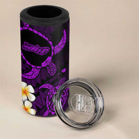 Hawaii Molokai Islands Pacific Plumeria 4 in 1 Can Cooler Tumbler Purple Polynesian Tattoo LT9 - Polynesian Pride
