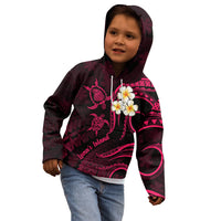Hawaii Kid Hoodie Lanai Islands Polynesian Sunset Plumeria Pink Vibe LT9 - Polynesian Pride