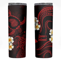 Hawaii Lanai Islands Pacific Plumeria Skinny Tumbler Red Polynesian Tattoo LT9 Red - Polynesian Pride
