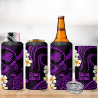 Hawaii Kauai Islands Pacific Plumeria 4 in 1 Can Cooler Tumbler Purple Polynesian Tattoo LT9 - Polynesian Pride