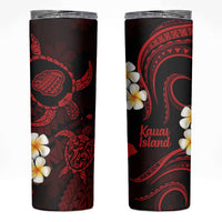 Hawaii Kauai Islands Pacific Plumeria Skinny Tumbler Red Polynesian Tattoo LT9 Red - Polynesian Pride